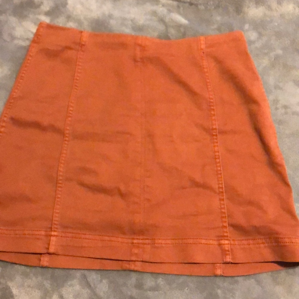 Burnt orange mini skirt